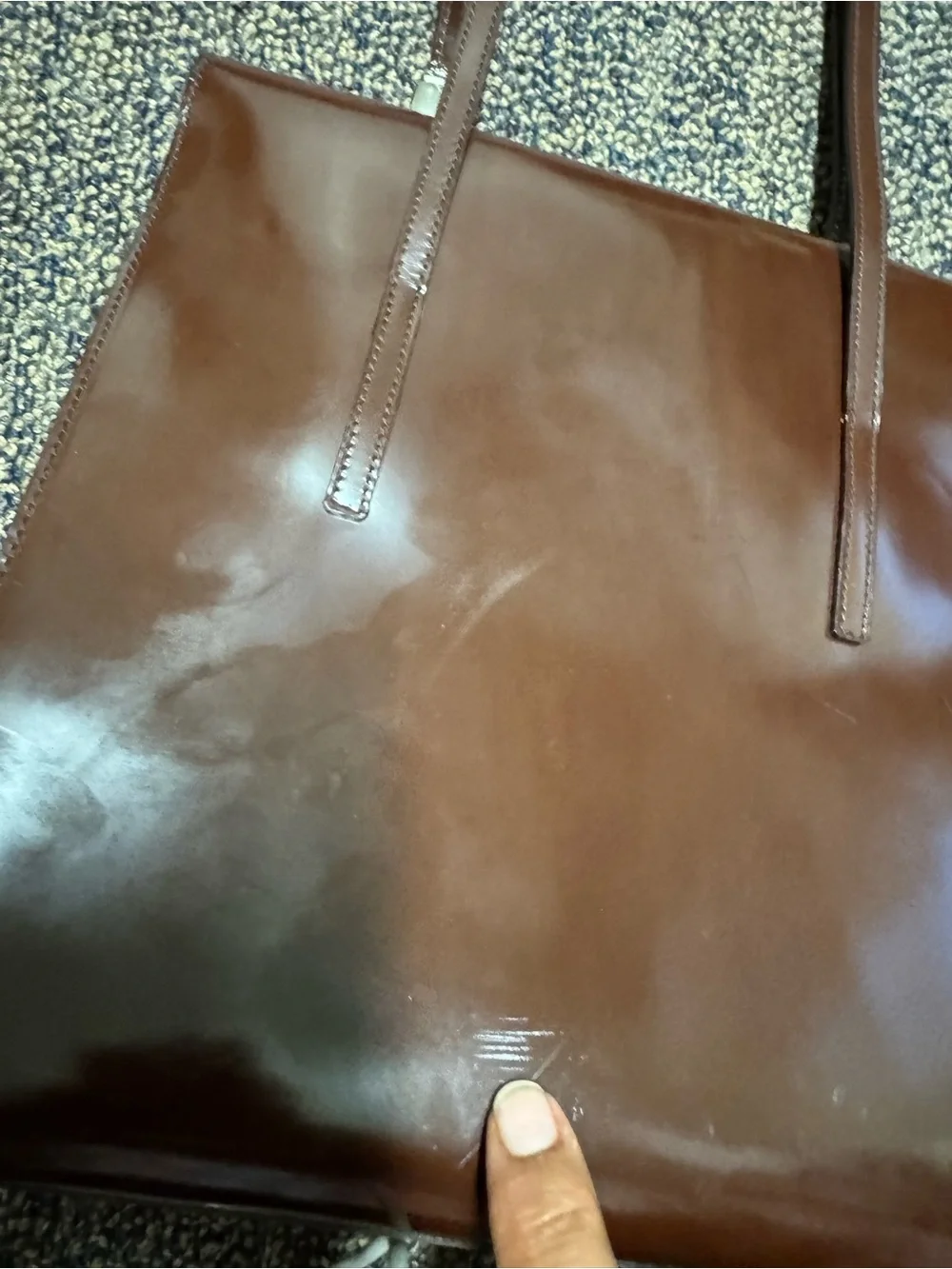 FURLA VINTAGE Women's Brown Top-Handle Tote Bag